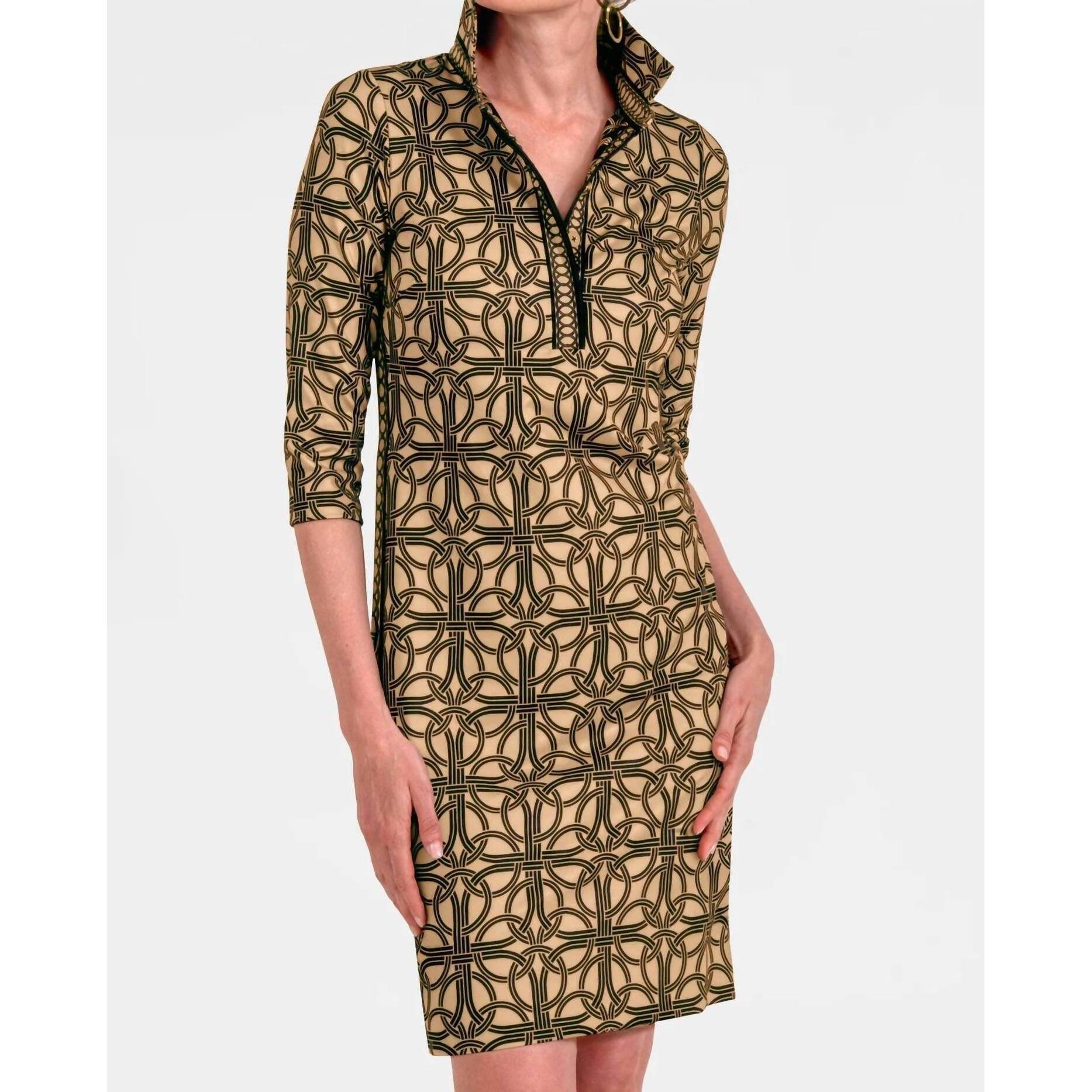New Gretchen Scott Everywhere Ring Toss Dress In Champagne